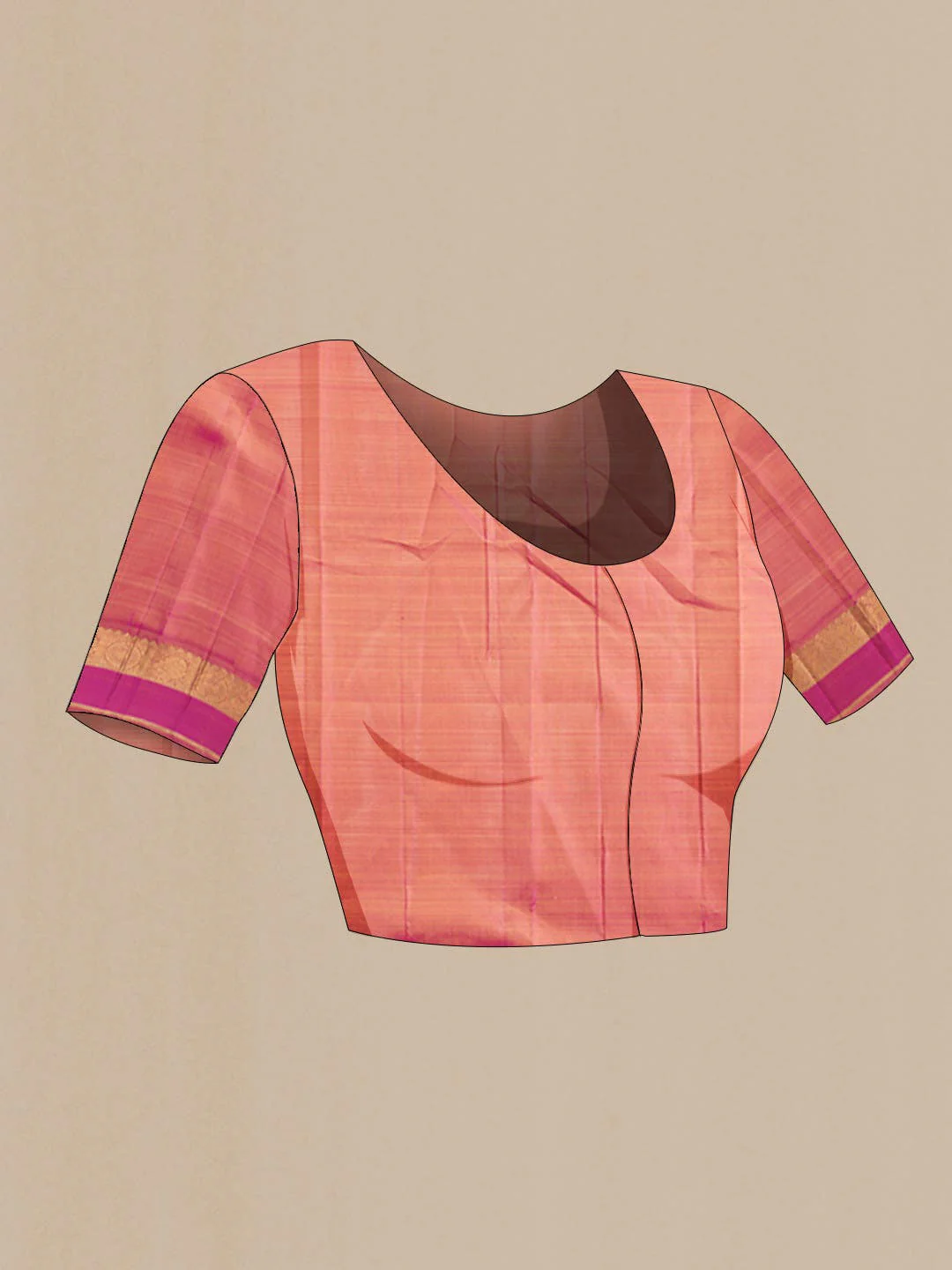 Magenta Kanchipuram Silk Saree - Image 7