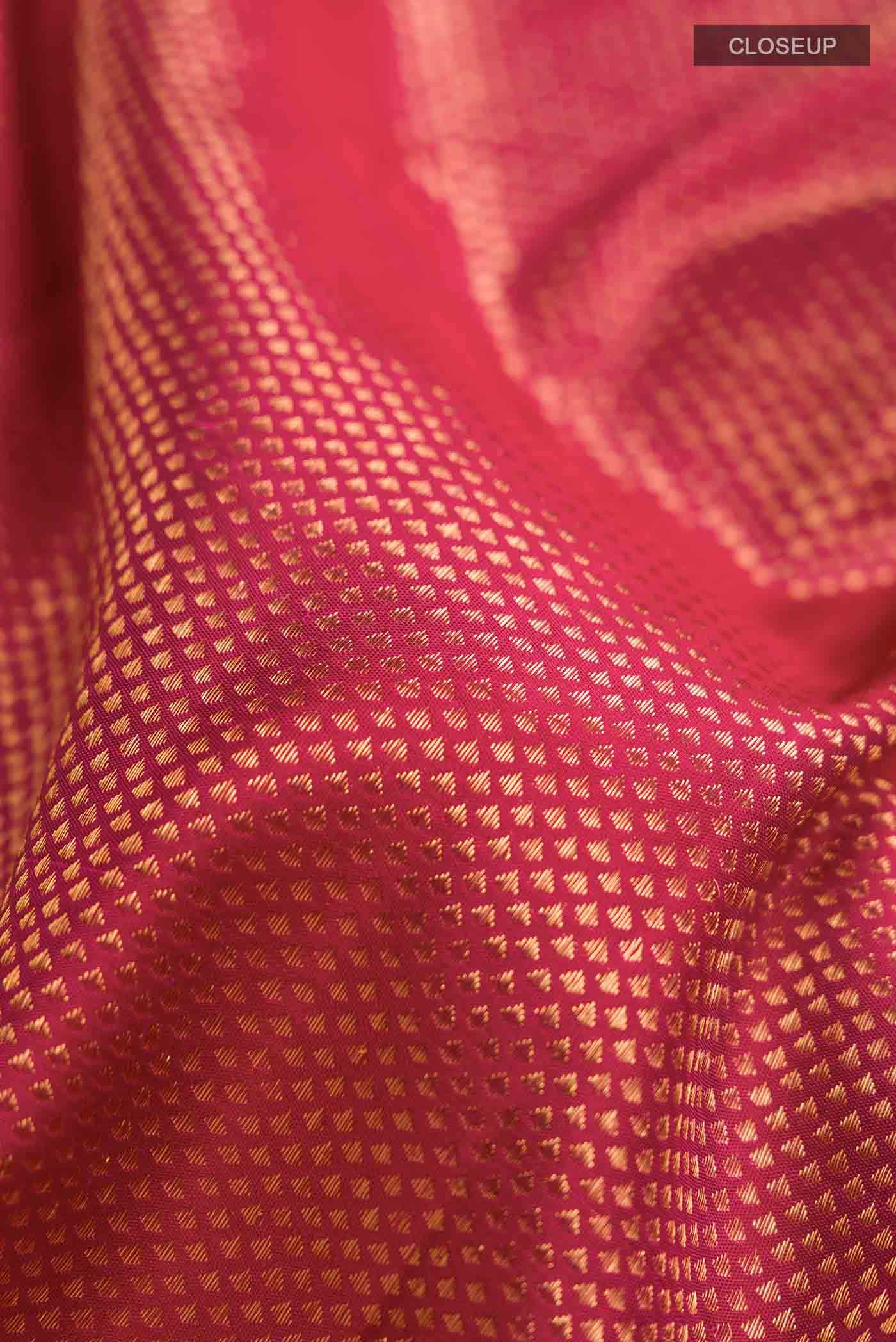 Magenta Kanchipuram Silk Saree - Image 3
