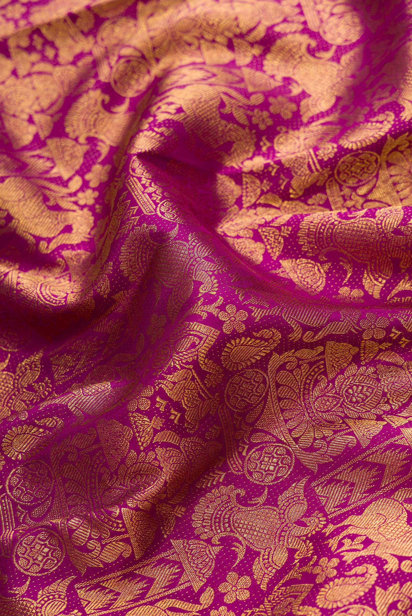 Magenta Kanchipuram Silk Saree - Image 2