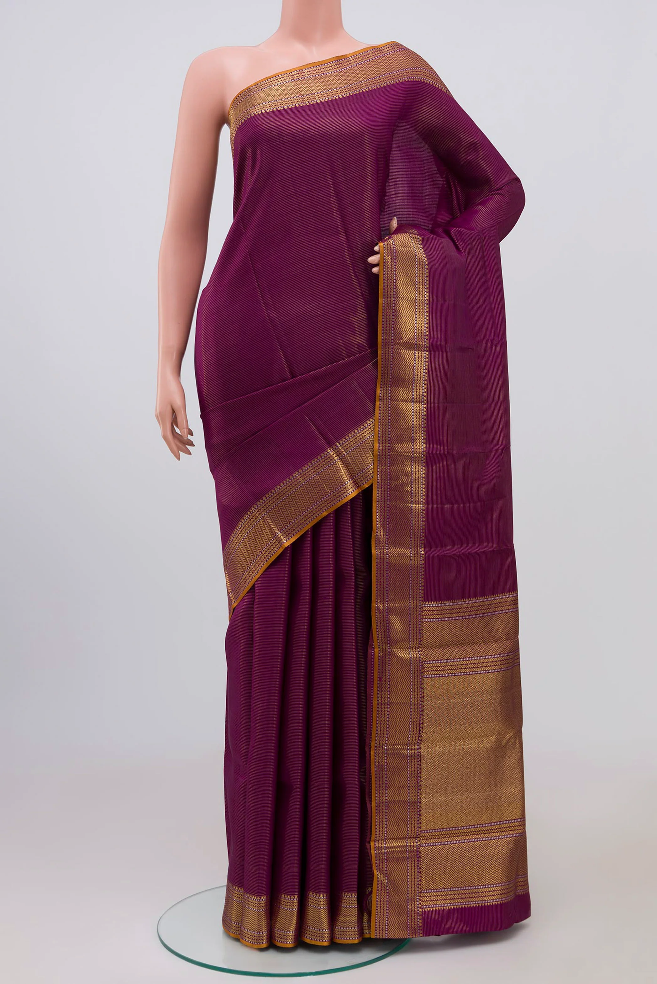 Magenta Kanjivaram Silk Saree