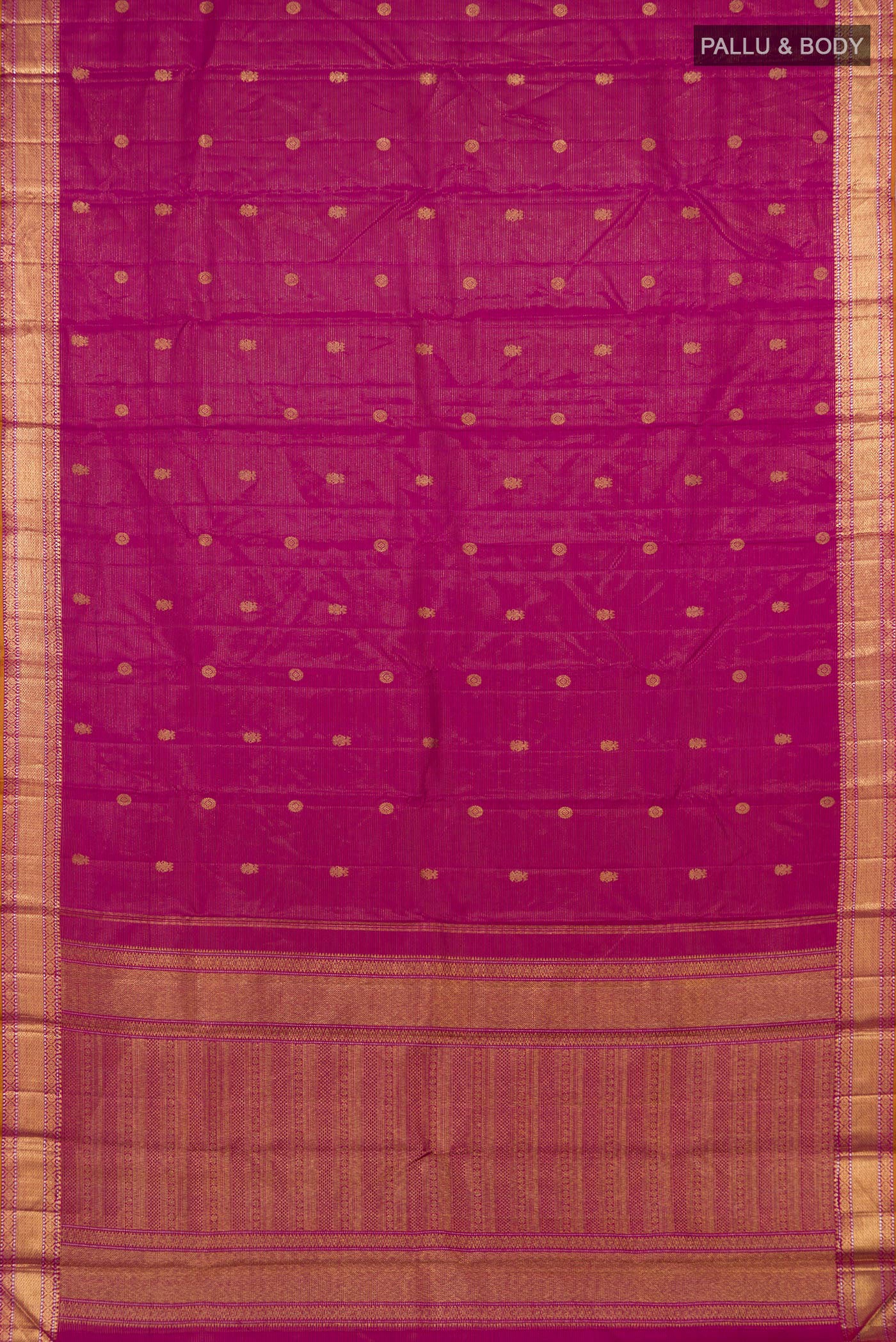 Magenta Kanjivaram Silk Saree - Image 5