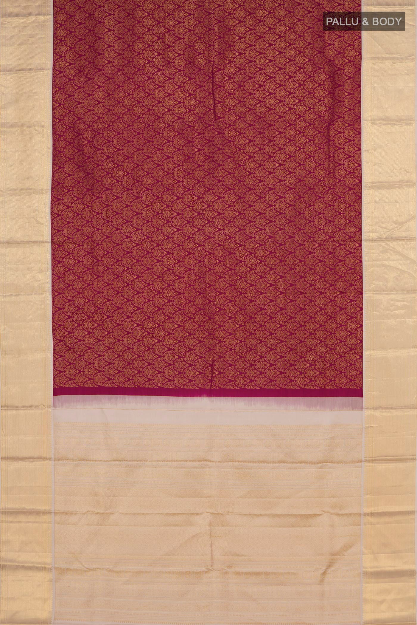 Magenta Kanjivaram Silk Saree - Image 5
