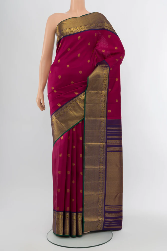 Magenta Kanjivaram Silk Saree