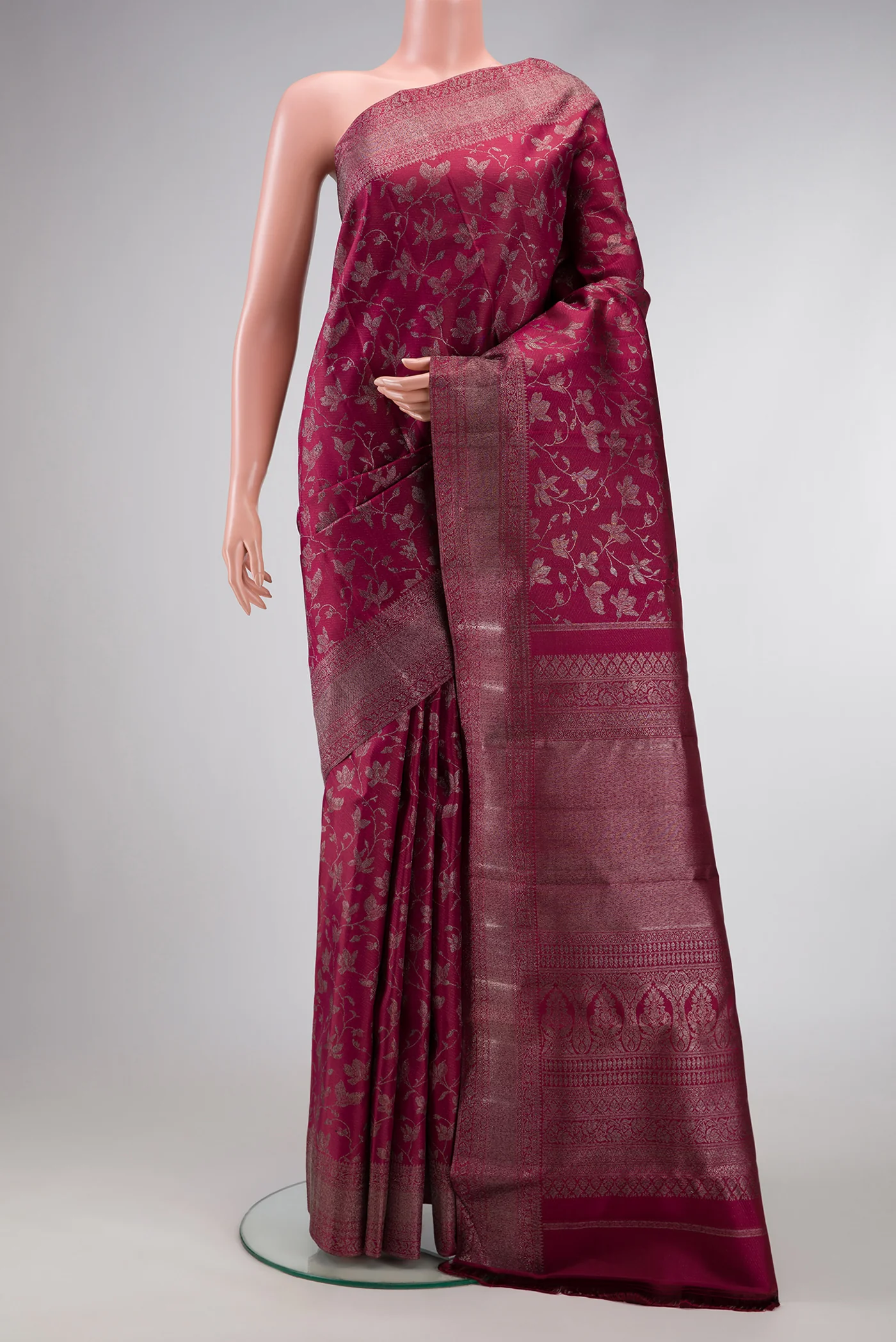 Magenta Kanjivaram Silk Saree