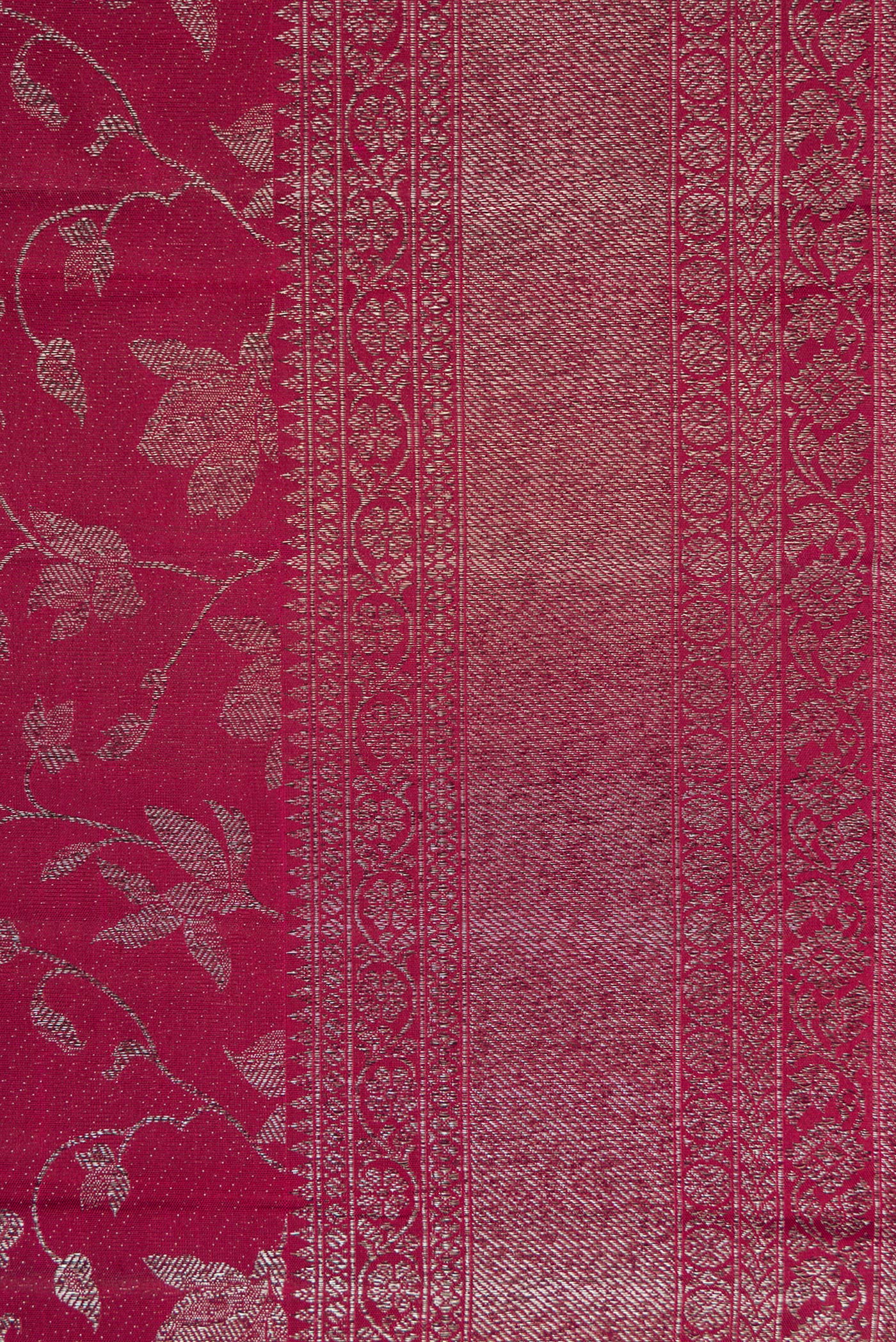 Magenta Kanjivaram Silk Saree - Image 3