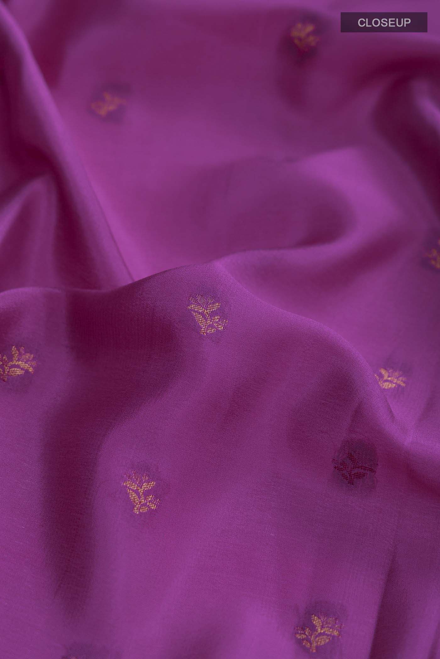 Magenta Mysore Crepe Saree - Image 2