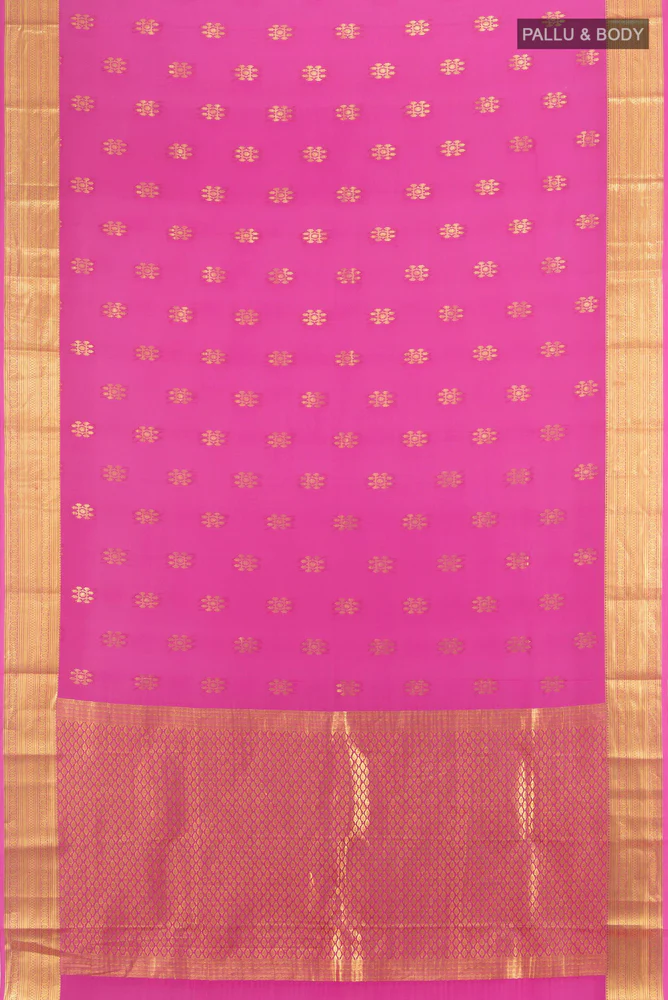 Pink Mysore Crepe Saree - Image 5