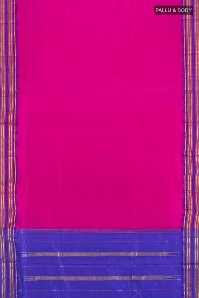 Rani Pink Narayanpet Silk Saree - Image 5