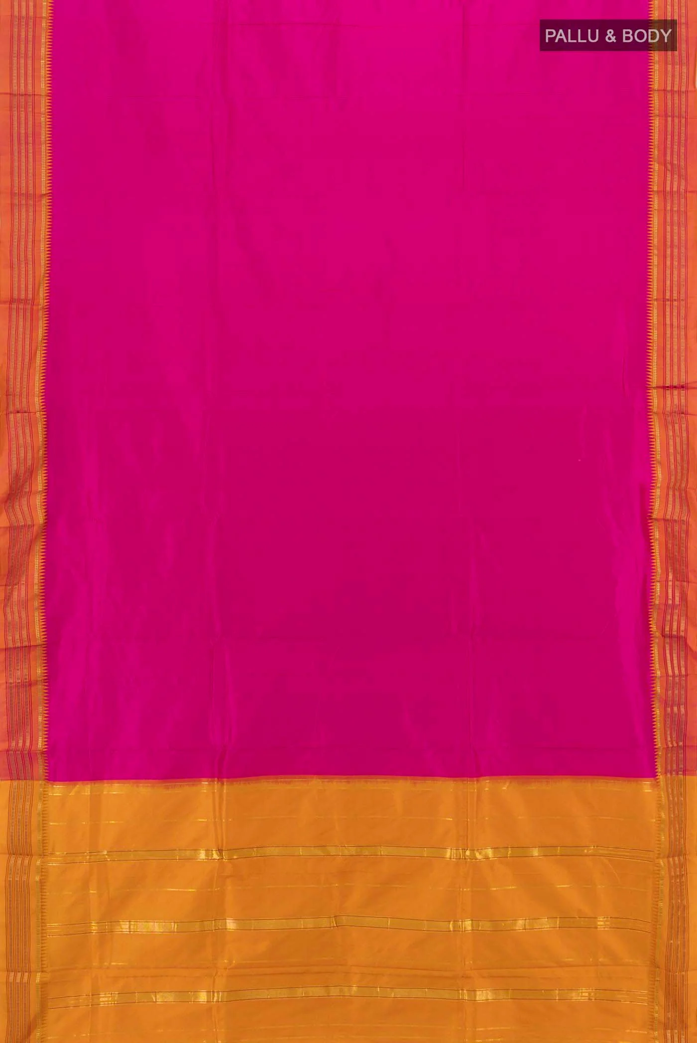 Magenta Narayanpet Silk Saree - Image 5