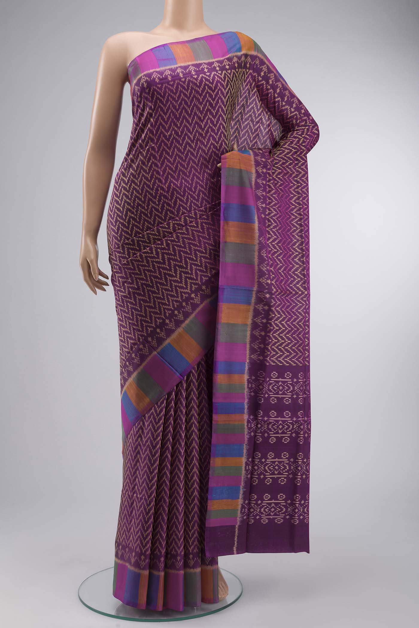Violet Rajkot Patola Silk Saree