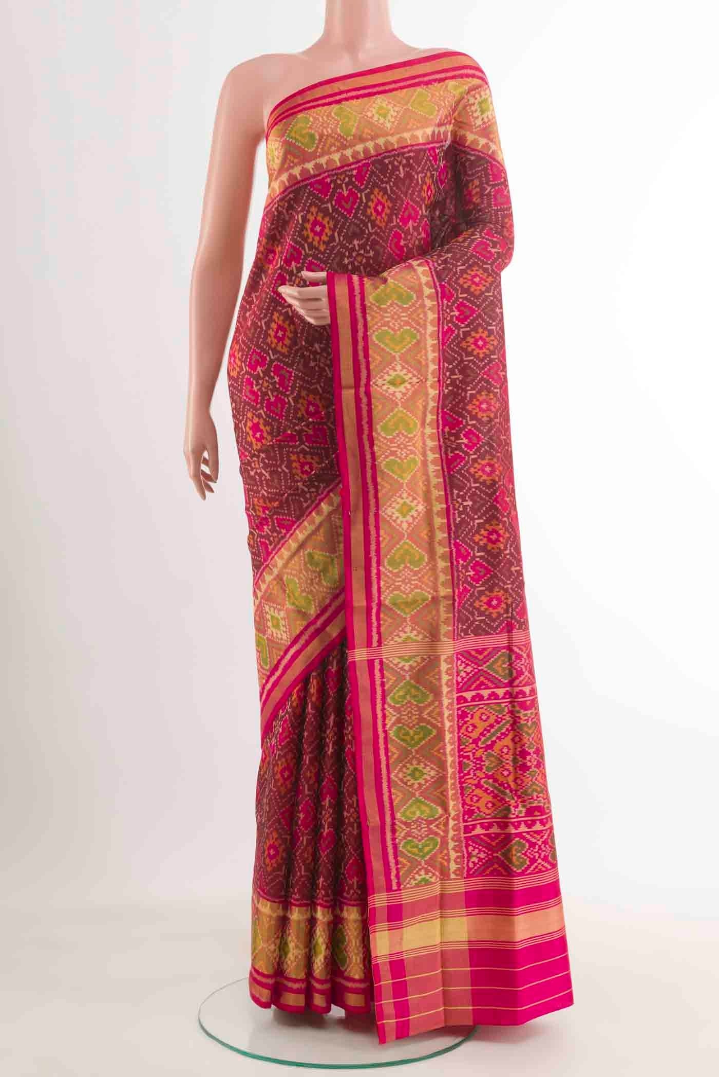 Magenta Rajkot Patola Silk Saree