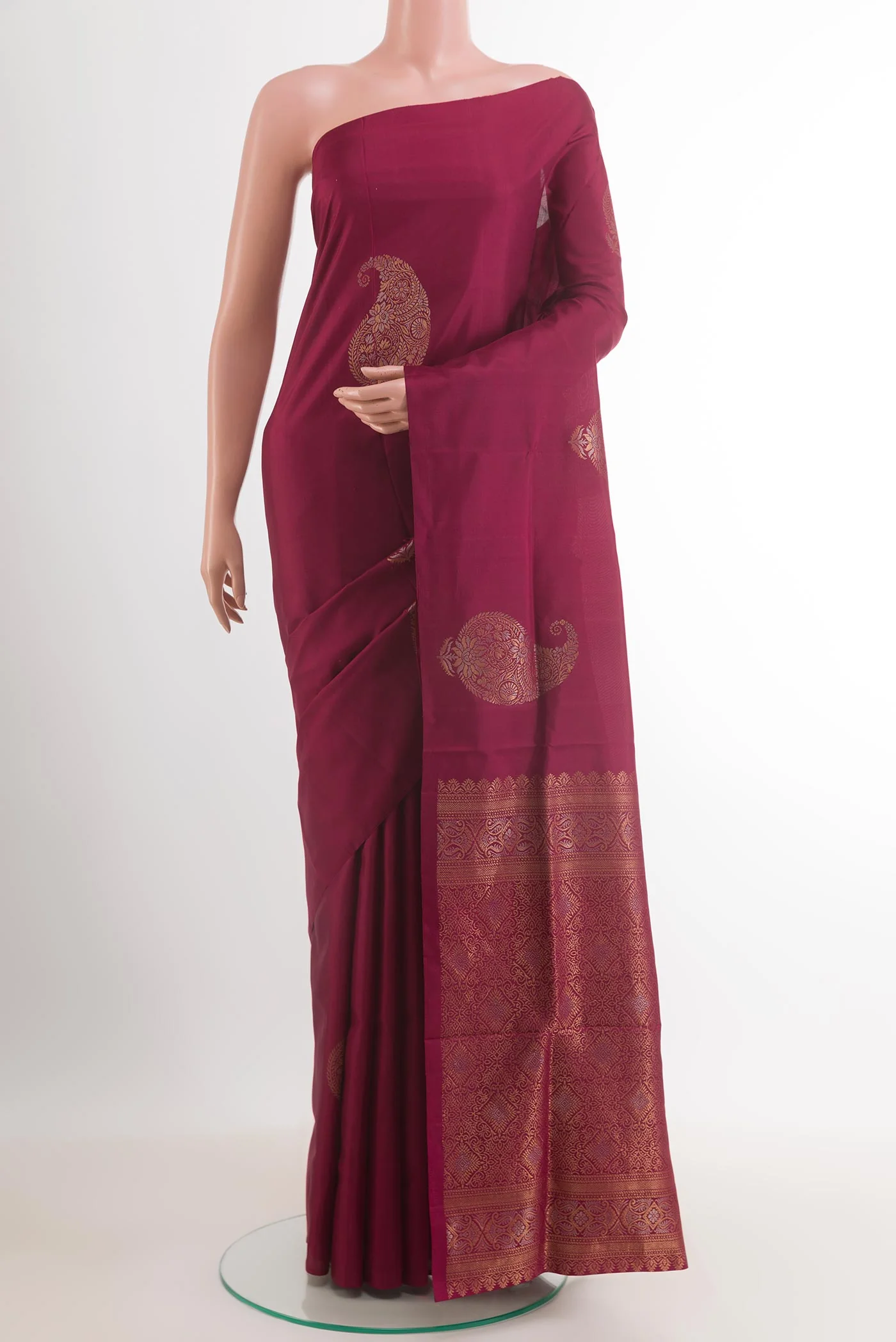 Maroon Soft Silk Saree