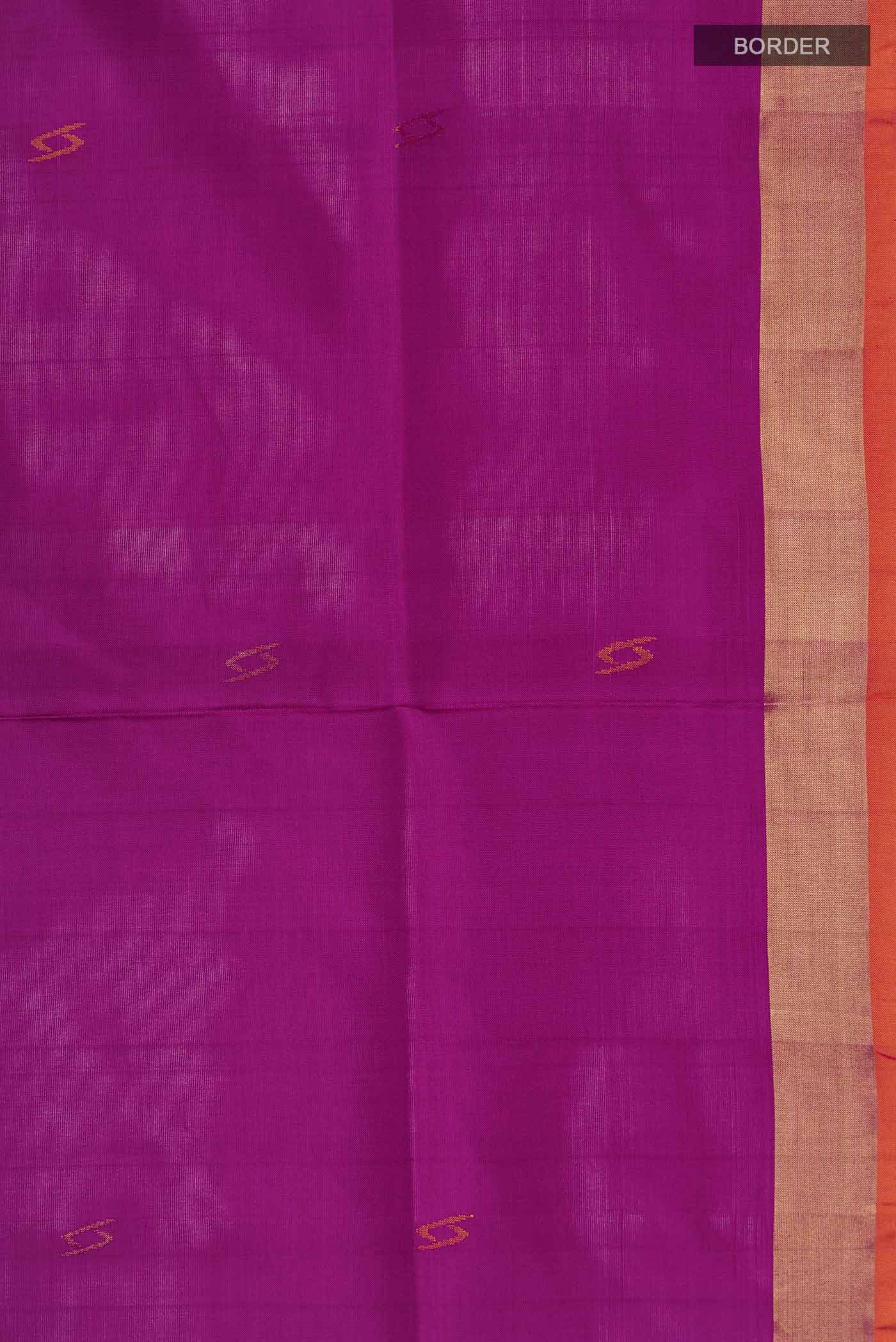 Magenta Uppada Silk Saree - Image 3