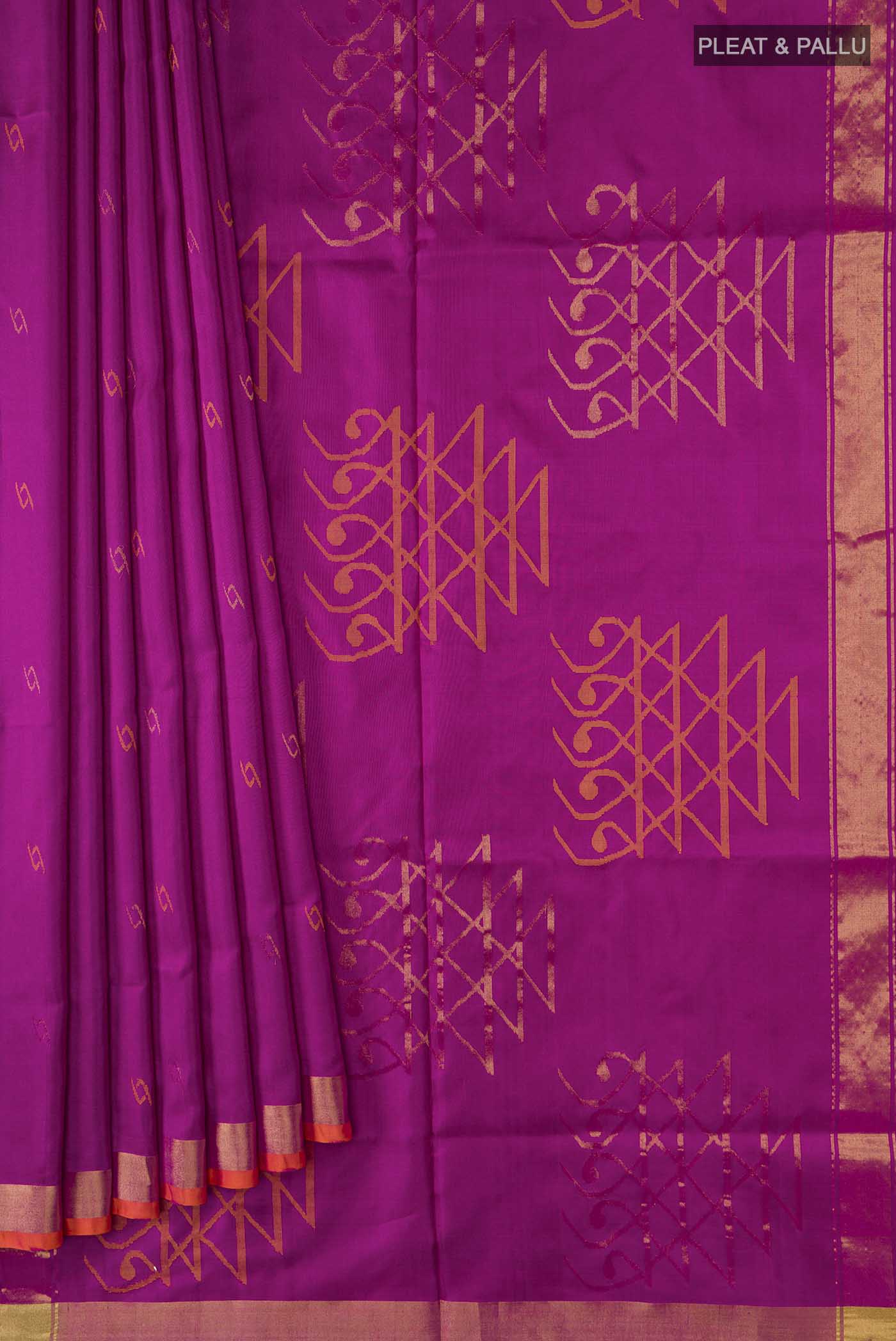 Magenta Uppada Silk Saree - Image 4