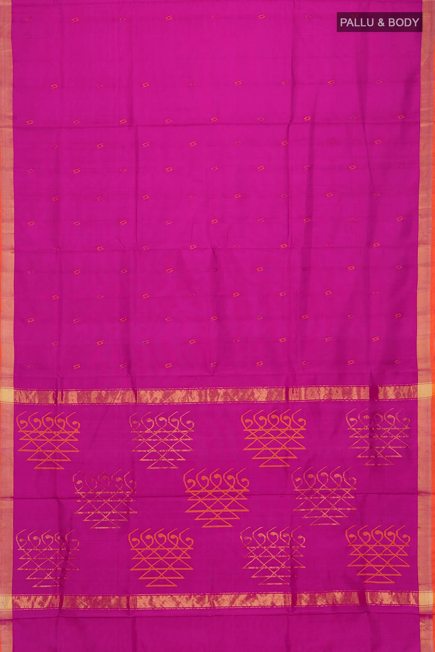 Magenta Uppada Silk Saree - Image 6