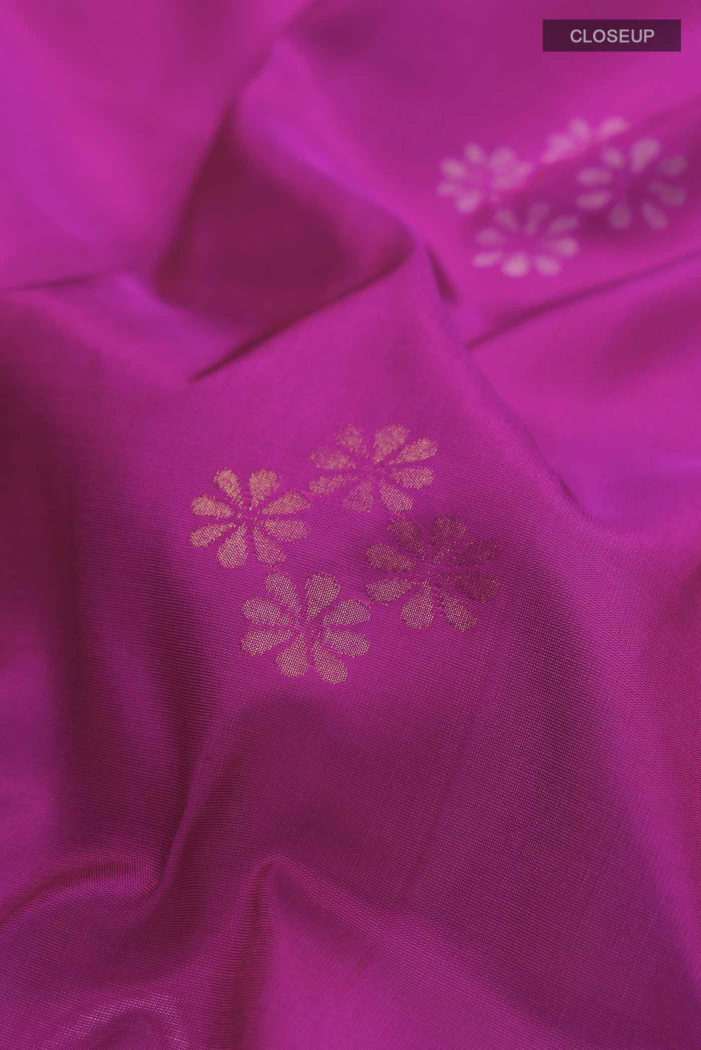 Magenta Uppada Silk Saree - Image 2