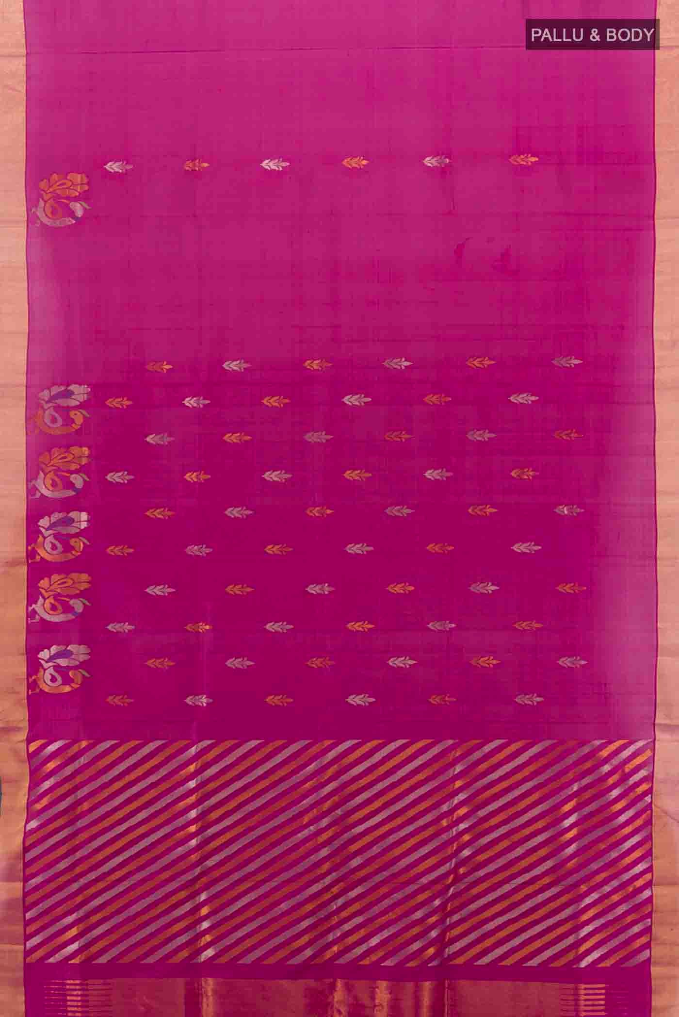 Magenta Uppada Silk Saree - Image 5