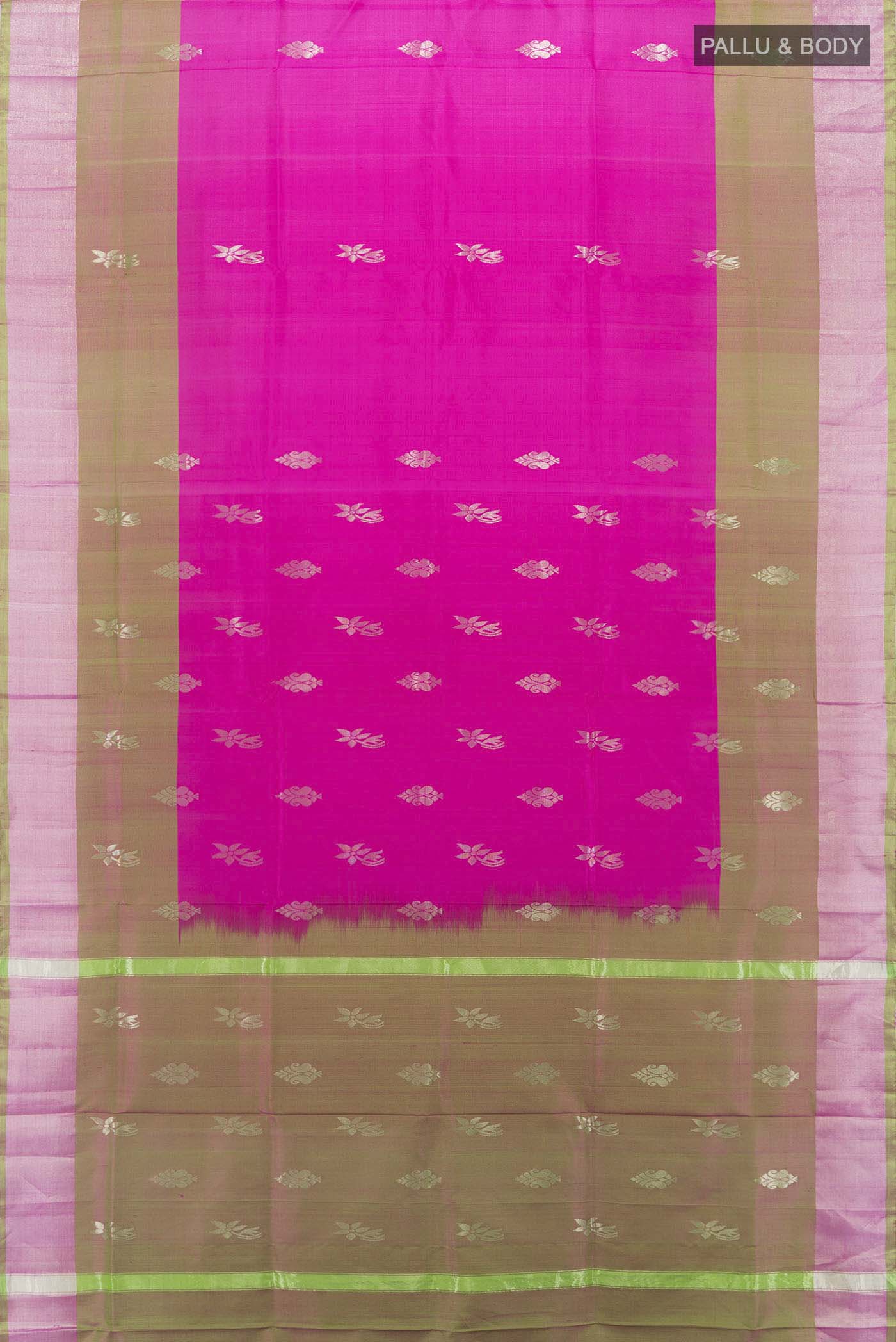 Rani Pink Uppada Silk Saree - Image 5