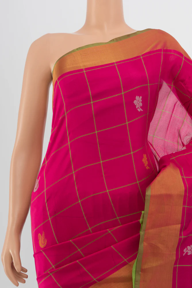 Pink Uppada Silk Saree - Image 2