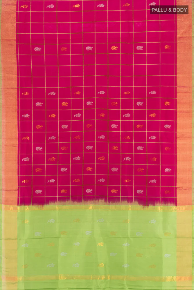 Pink Uppada Silk Saree - Image 5