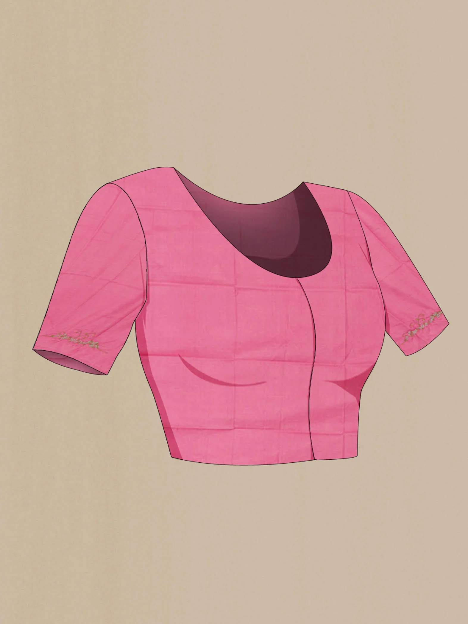 Mahira-Pink Organza Silk Saree - Image 6
