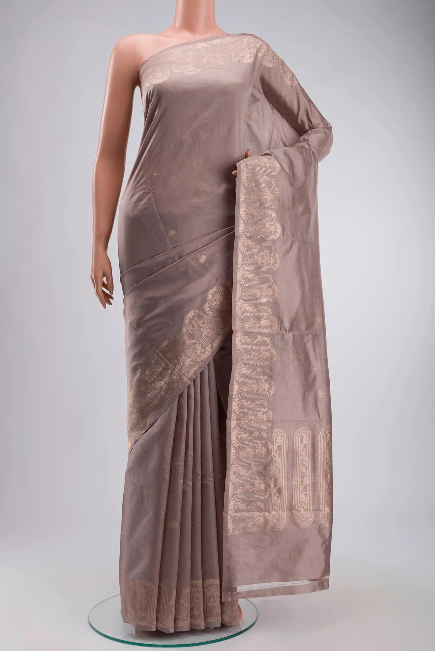 Mandhara-Mauve Banarasi Katan Silk Saree - Image 2