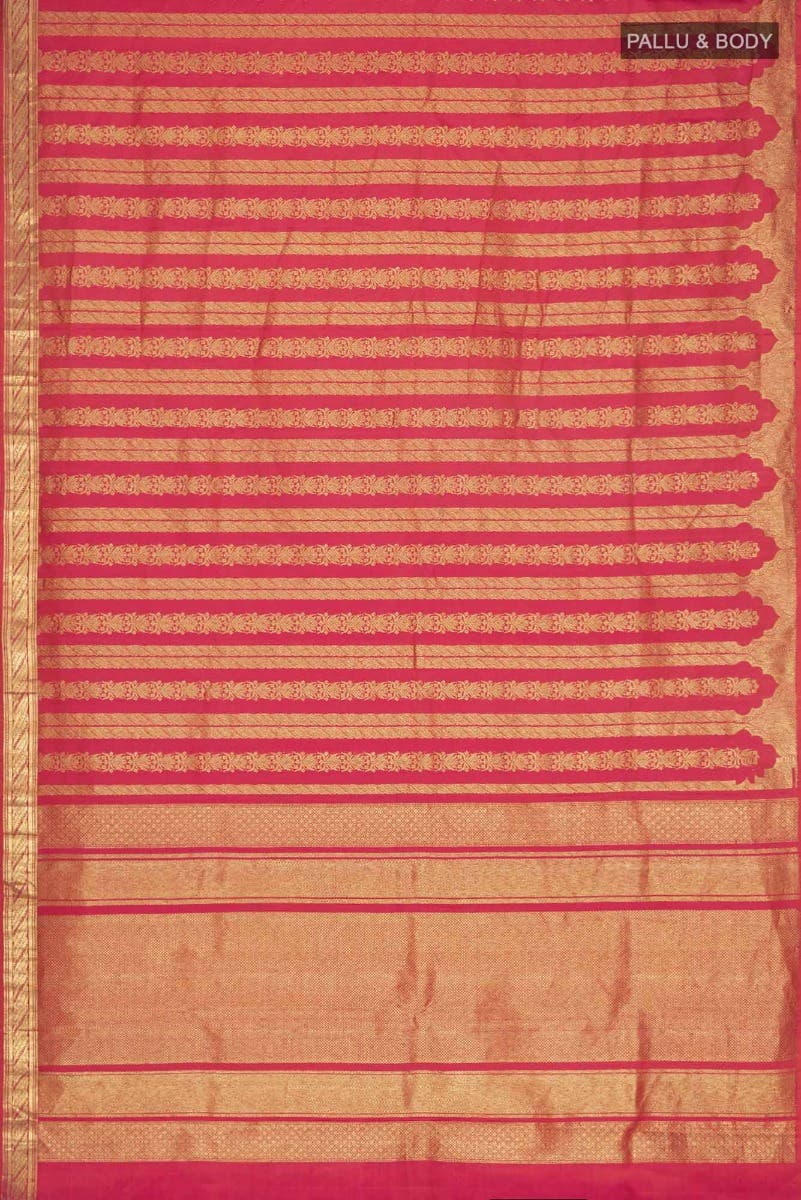 Mangalam-Pink Kanchipuram Silk Saree - Image 6