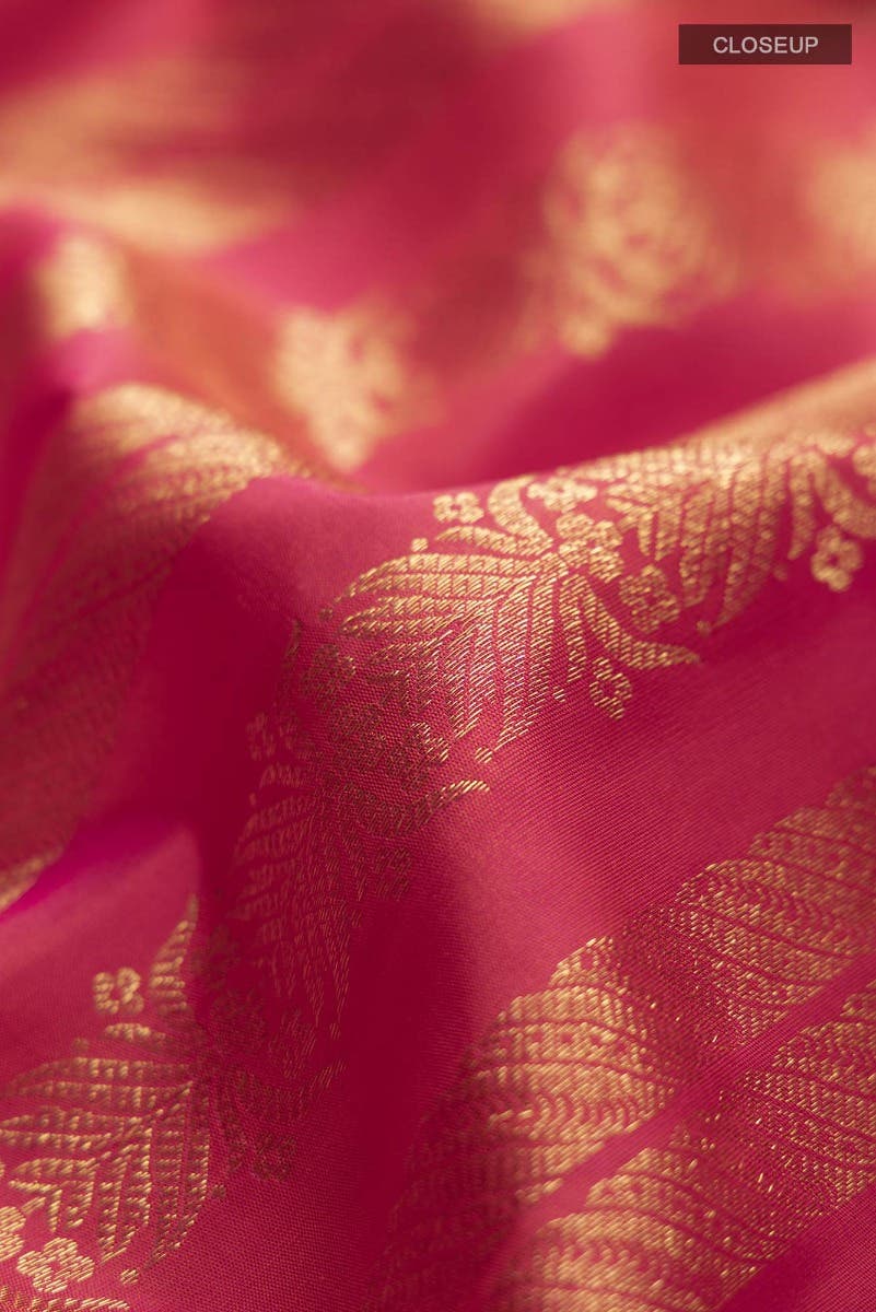Mangalam-Pink Kanchipuram Silk Saree - Image 7
