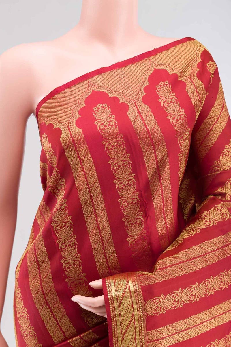 Mangalam-Red Kanchipuram Silk Saree - Image 2