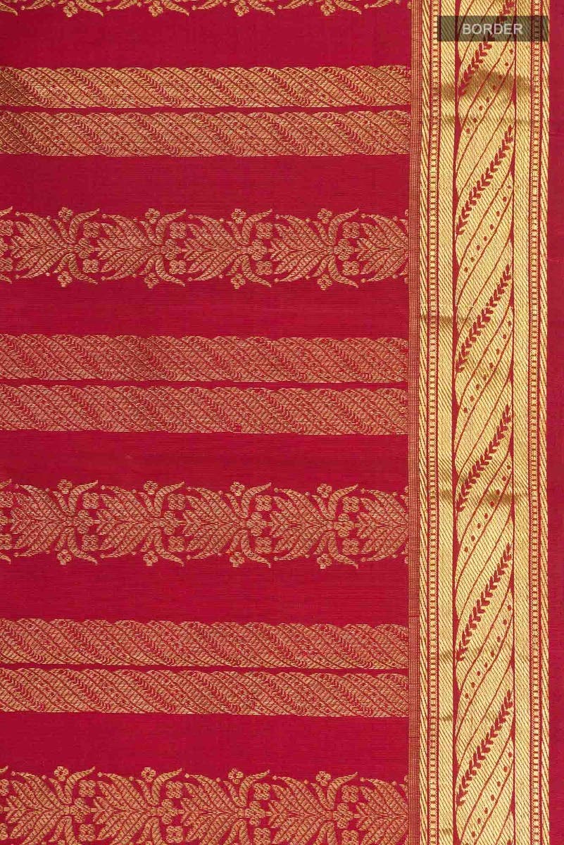 Mangalam-Red Kanchipuram Silk Saree - Image 6