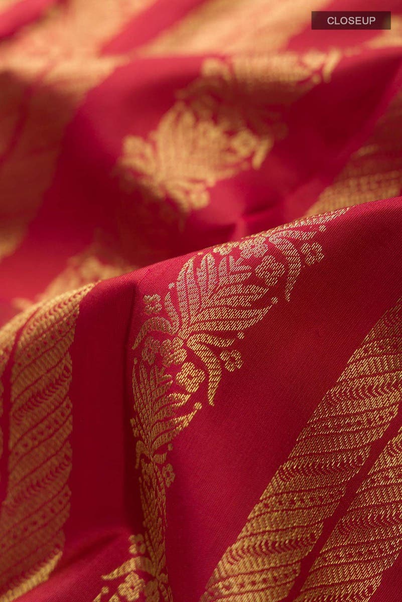 Mangalam-Red Kanchipuram Silk Saree - Image 7