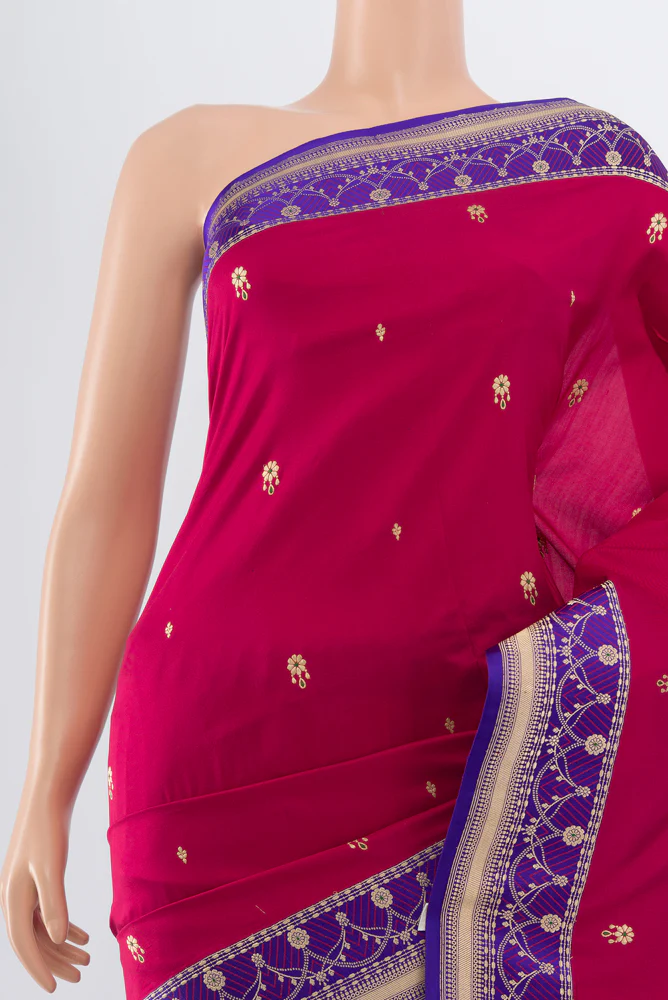 Rani Pink Banarasi Silk Saree - Image 2