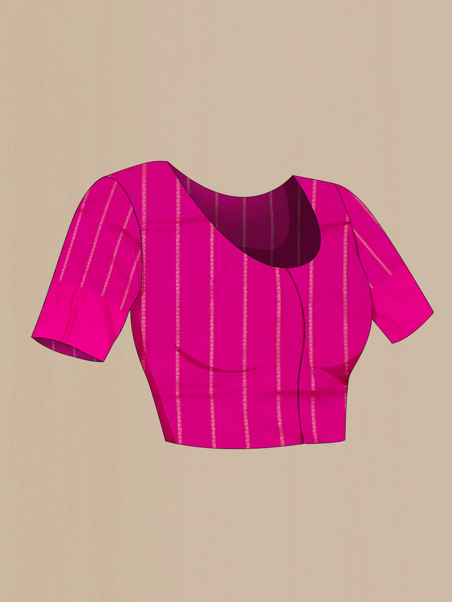 Magenta Banarasi Katan Silk Saree - Image 4