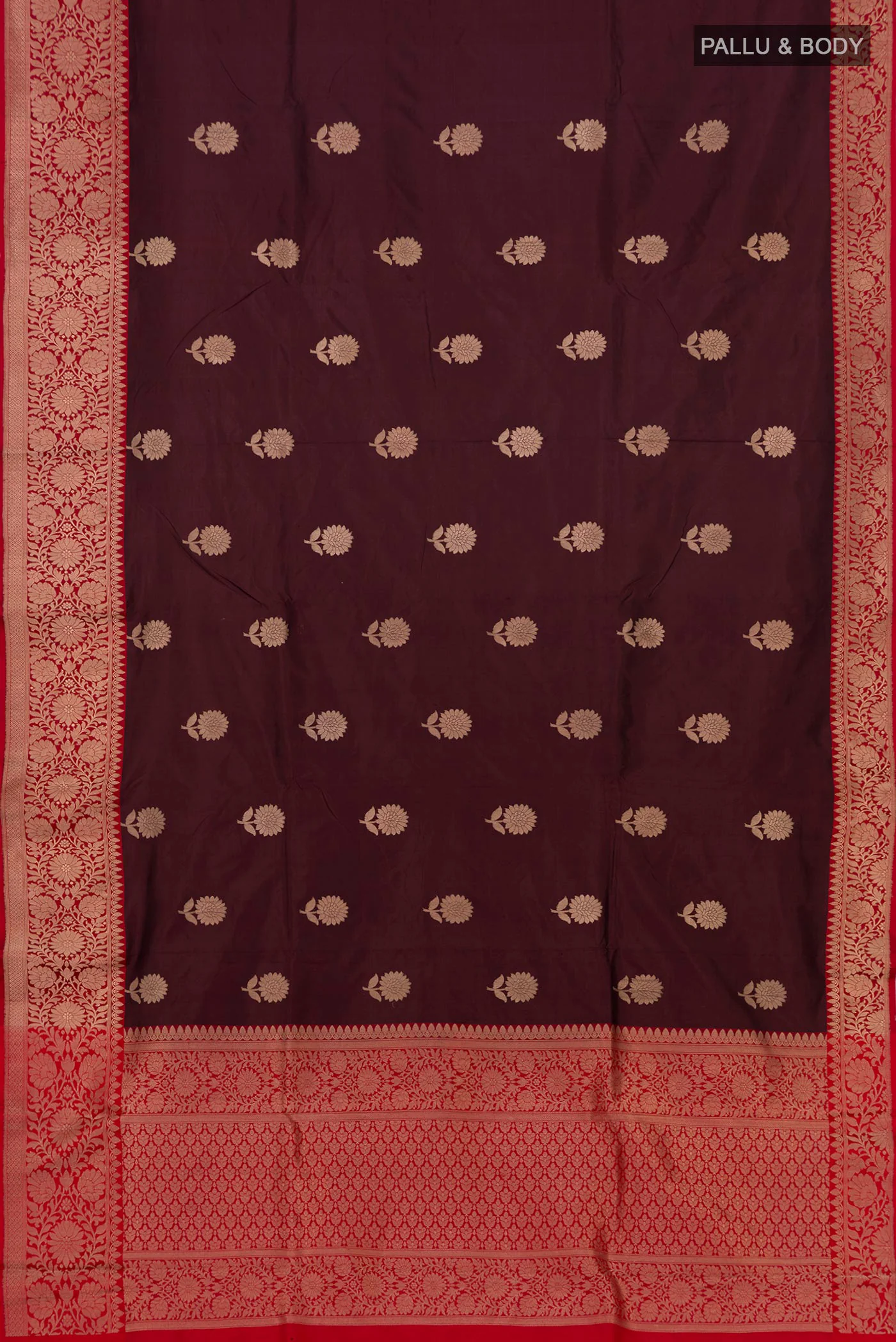 Coffee Brown Banarasi Katan Silk Saree - Image 5