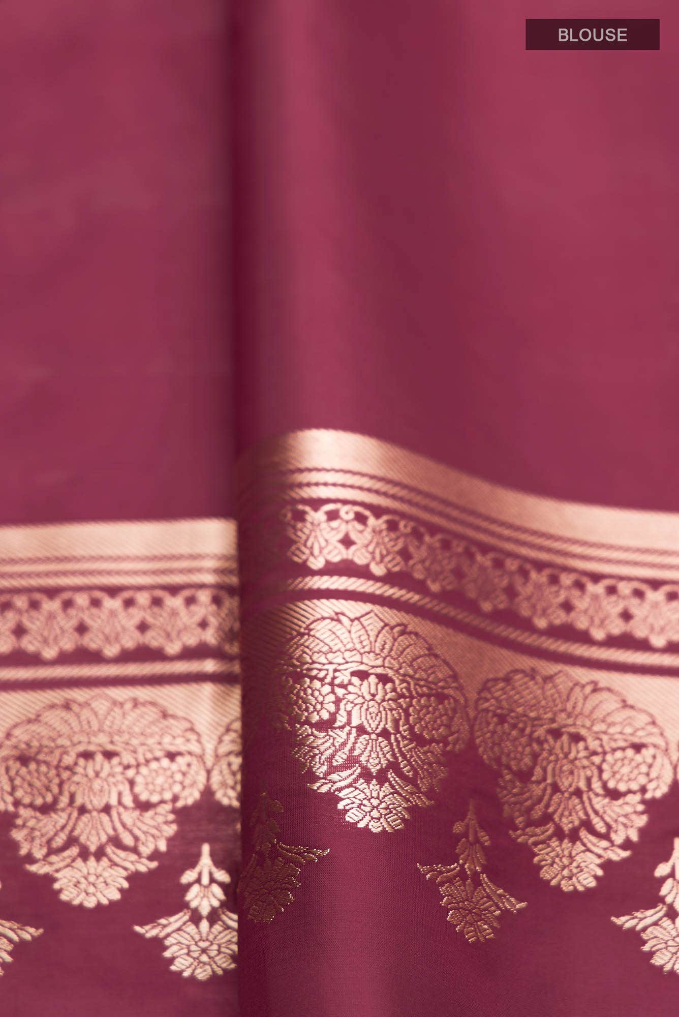 Uma-Maroon Banarasi Silk Saree - Image 8