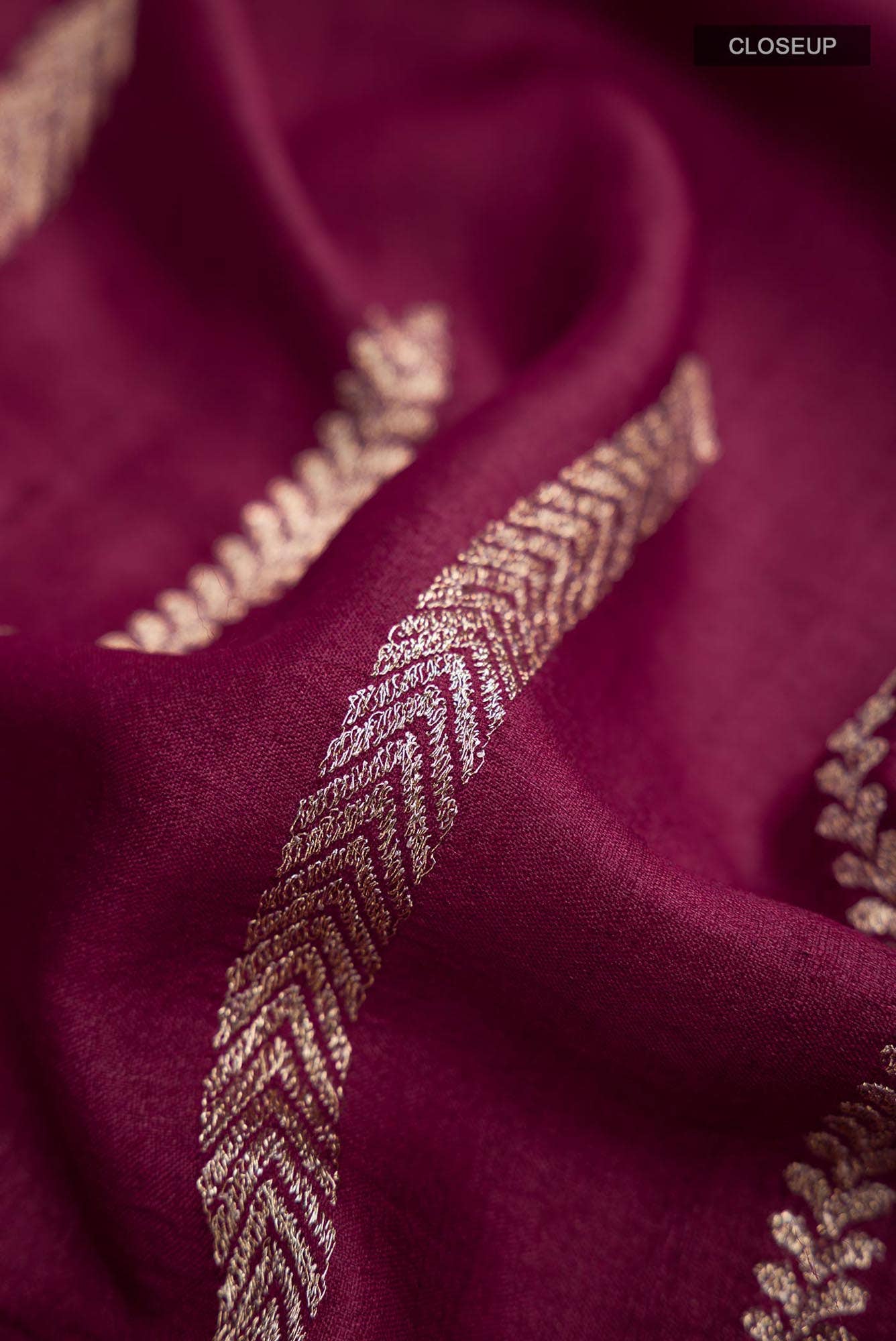 Maroon Bhagalpuri Tussar Silk Saree - Image 2