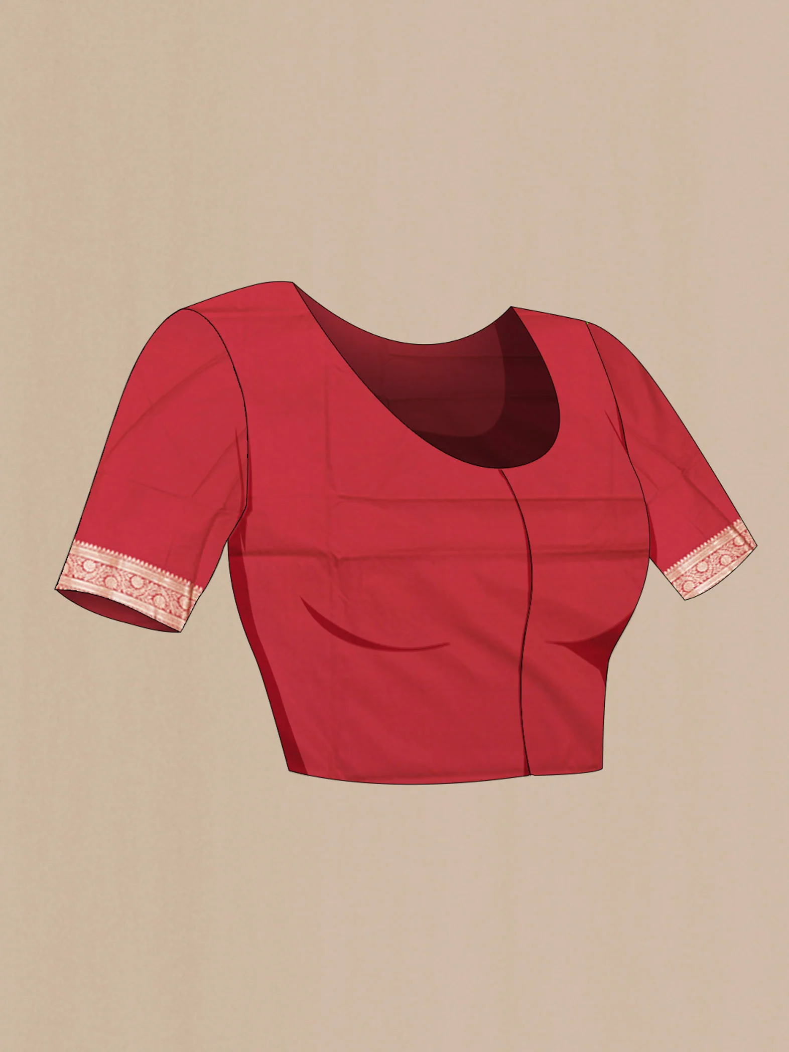 Maroon Blended Banarasi Silk Saree - Image 2