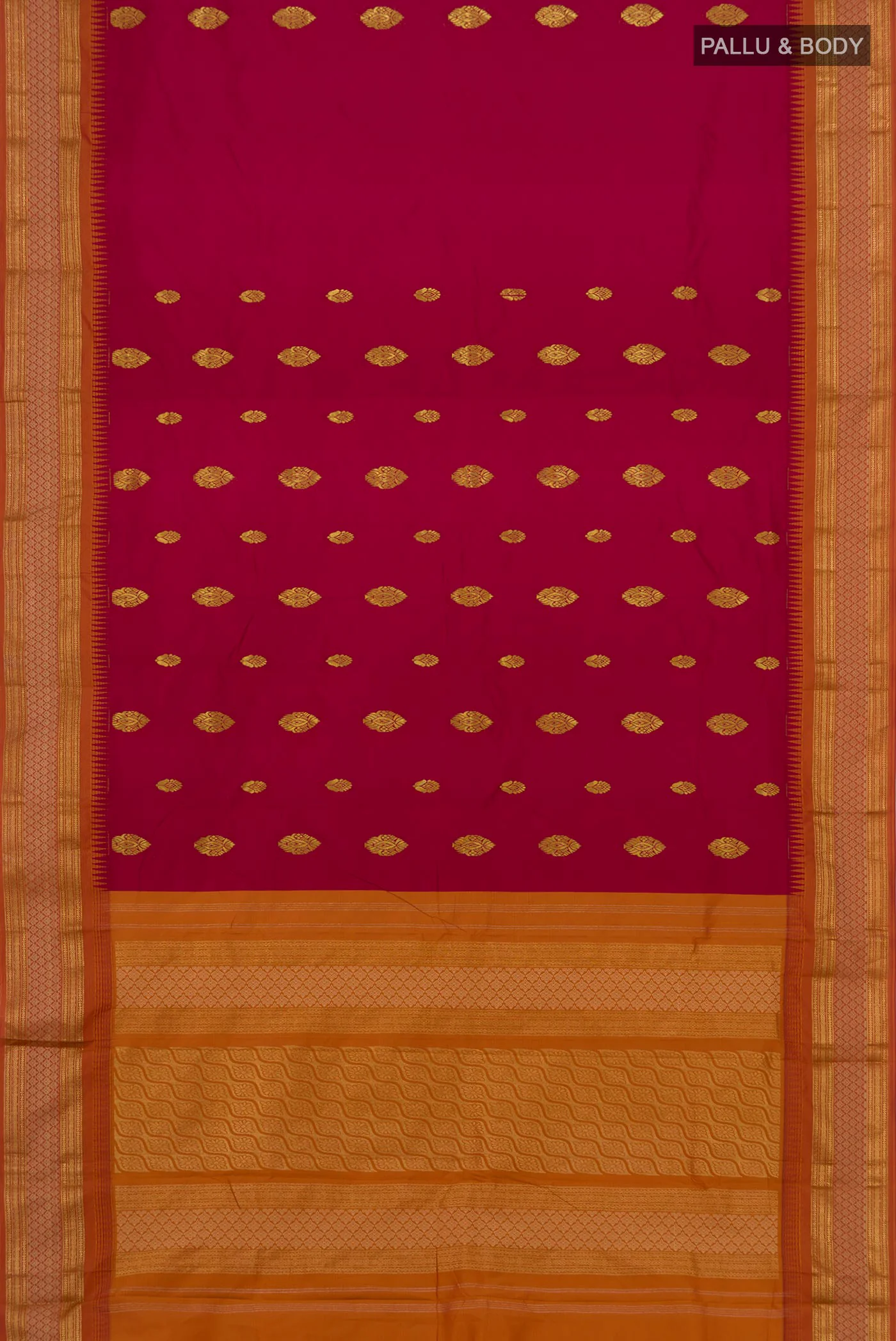 Maroon Blended Bangalore Silk Saree - Image 5