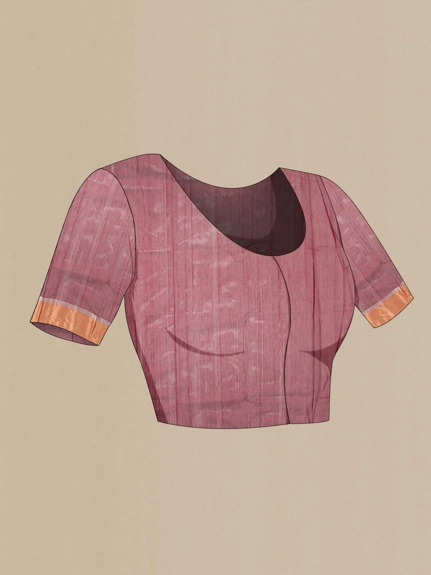 Maroon Chanderi Silk Cotton Saree - Image 5