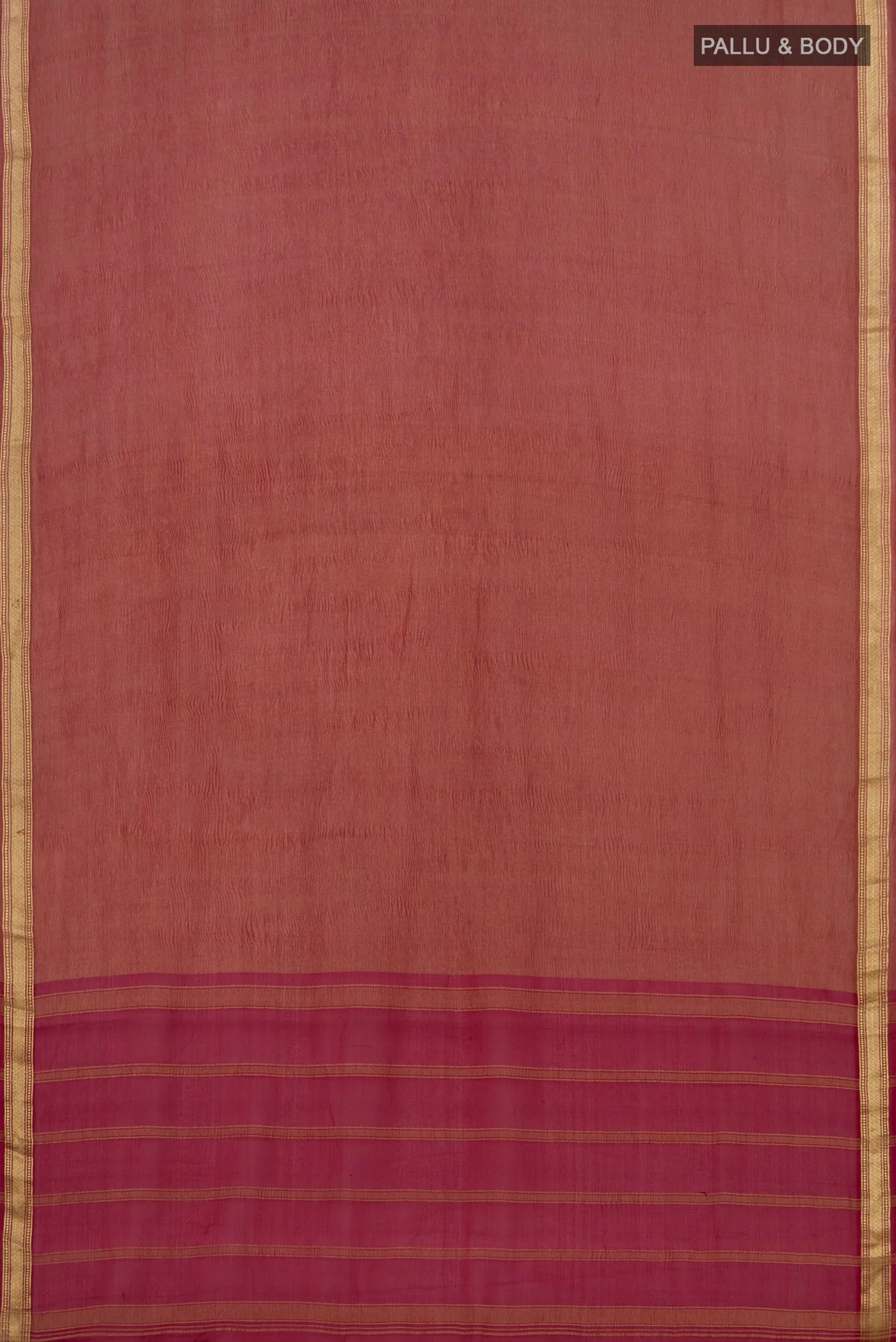Maroon Mysore Georgette Saree - Image 5
