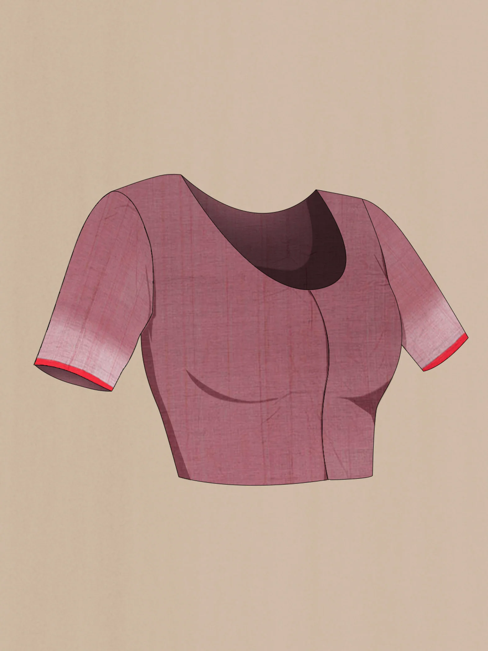 Maroon Coimbatore Cotton Saree - Image 4