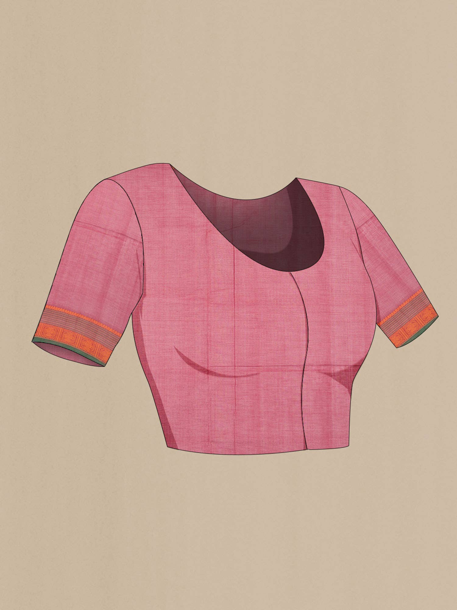 Maroon Coimbatore Cotton Saree - Image 3