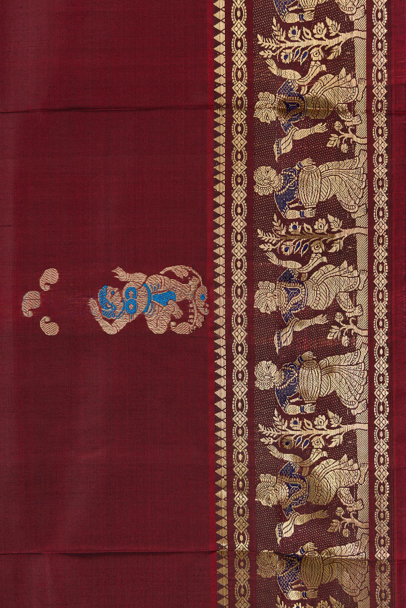 Coffee Brown Baluchari Silk Saree - Image 3