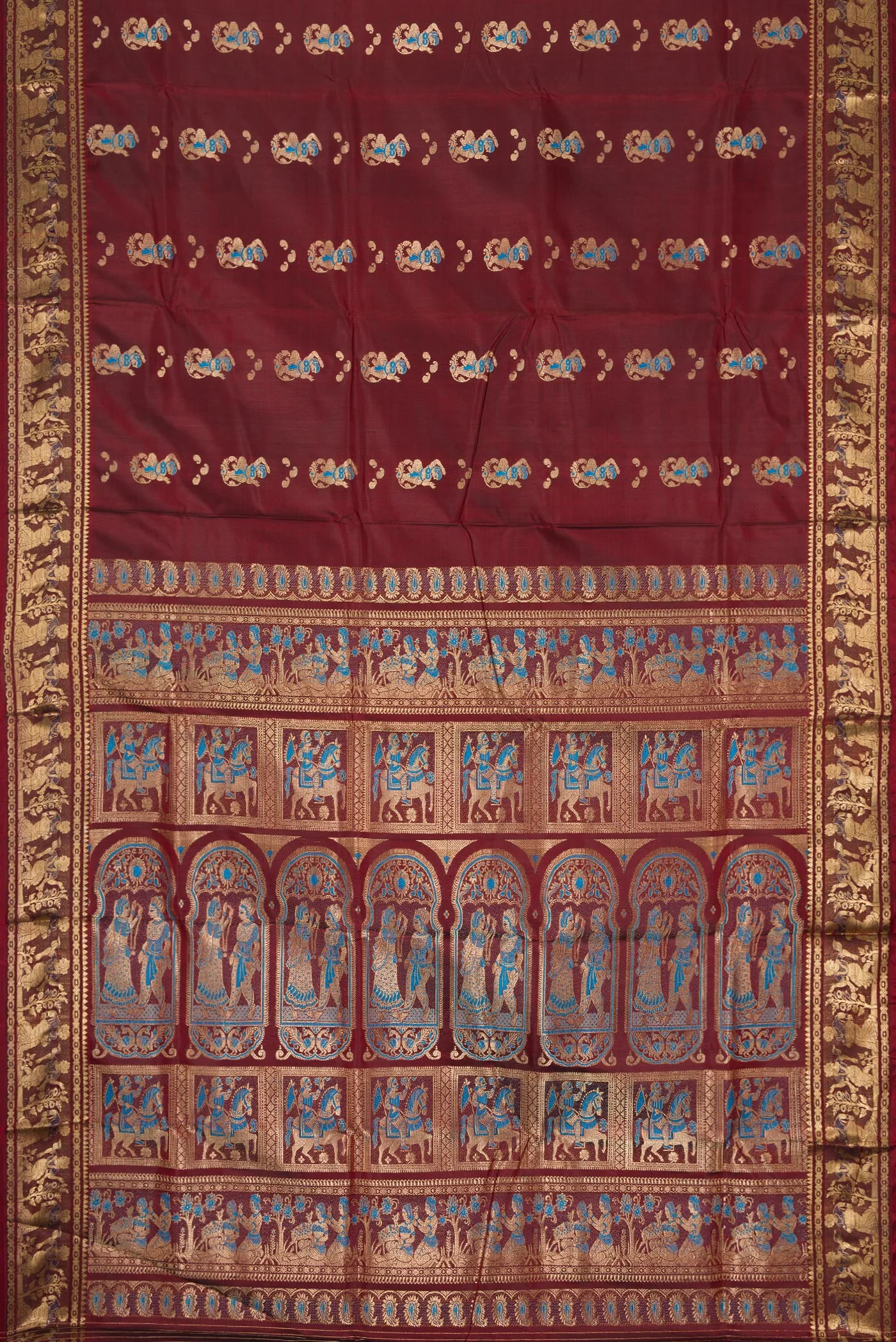 Coffee Brown Baluchari Silk Saree - Image 6
