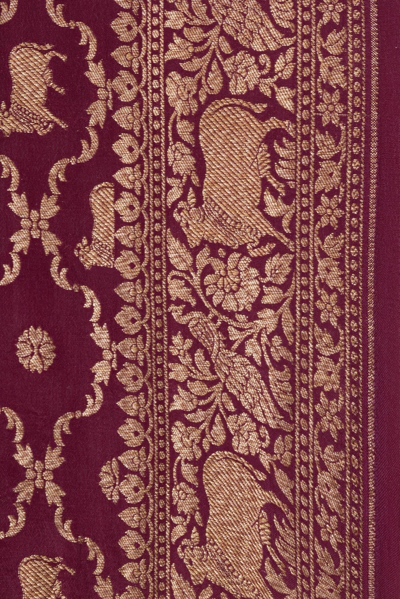 Coffee Brown Banarasi Georgette Saree - Image 3