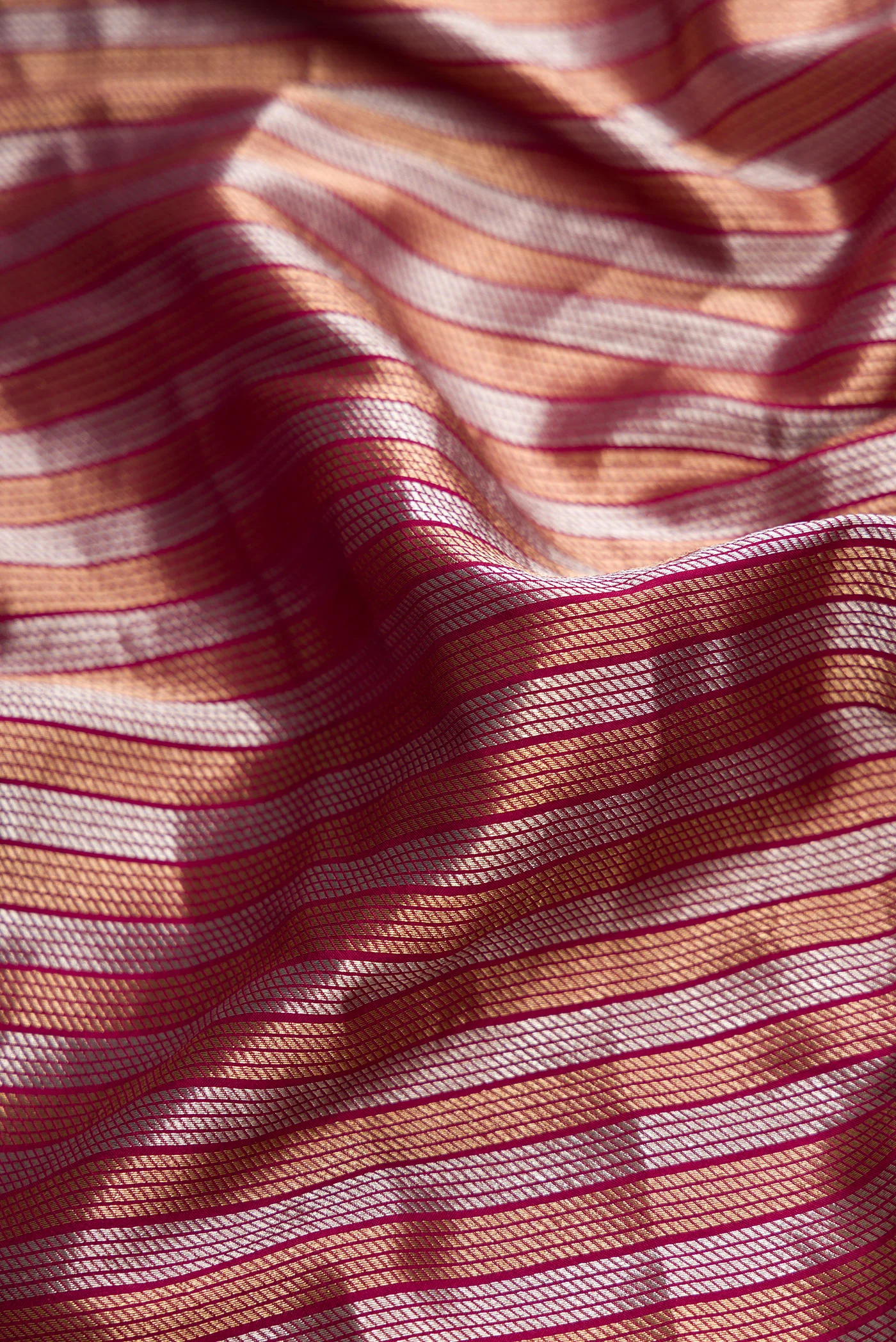 Maroon Banarasi Silk Saree - Image 2