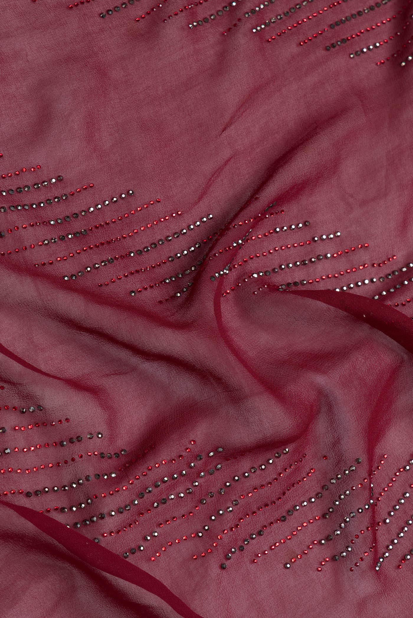 Maroon Georgette Saree - Image 2
