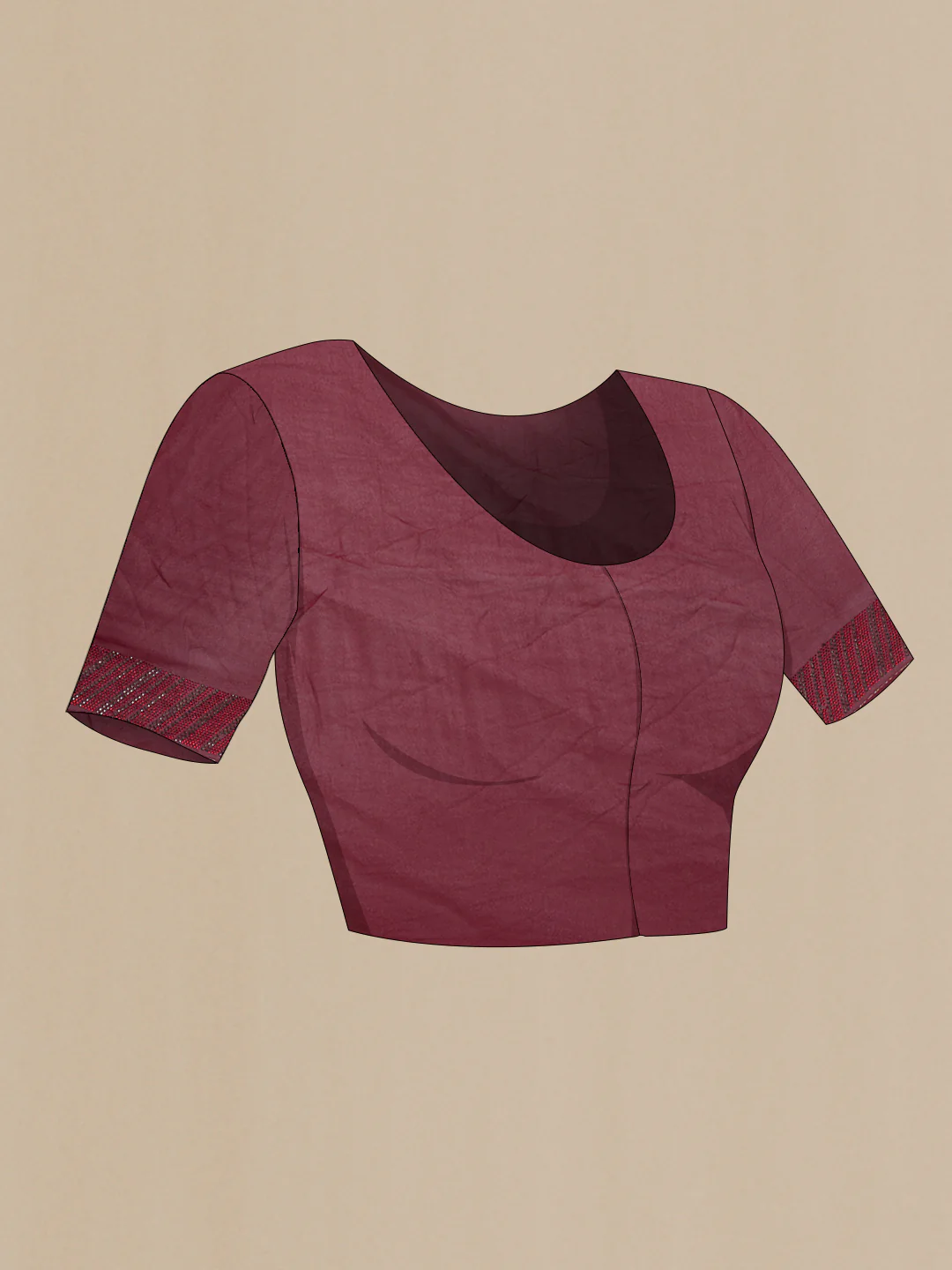 Maroon Georgette Saree - Image 4