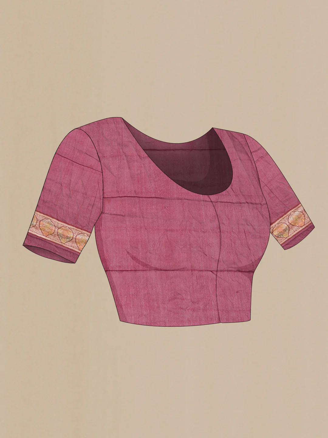 Maroon Dual Tone Georgette Saree - Image 4