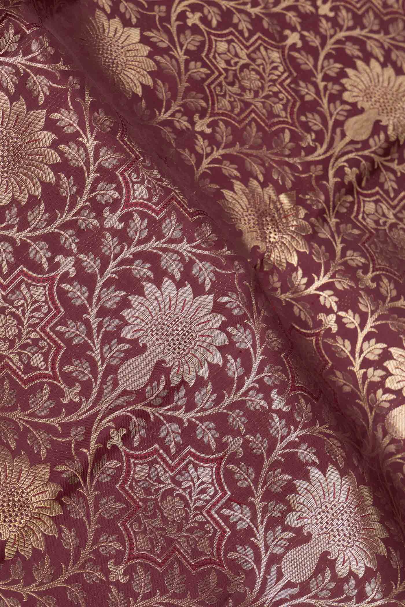 Maroon Dual Tone Kanchipuram Saree - Image 2